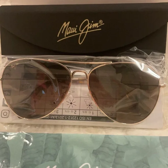 NWT Maui Jim Aviator Sunglasses- Unisex - Picture 3 of 8